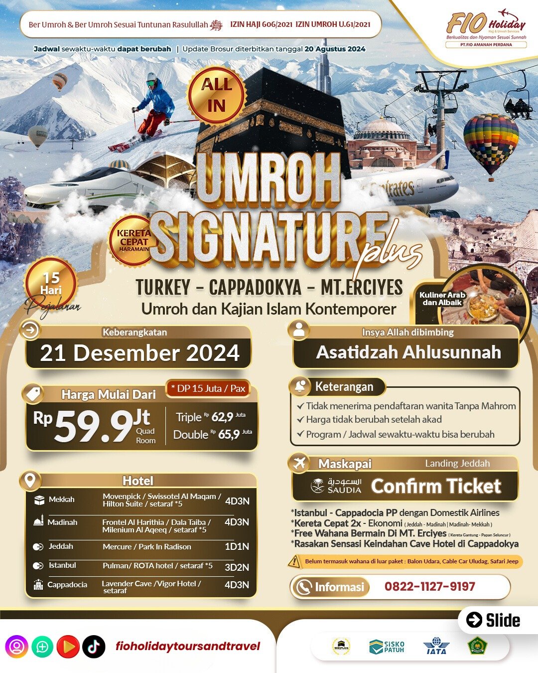 umroh plus turki cappadocia 21 des 2024 - travelumrohhajisunnah.com - 082211279197